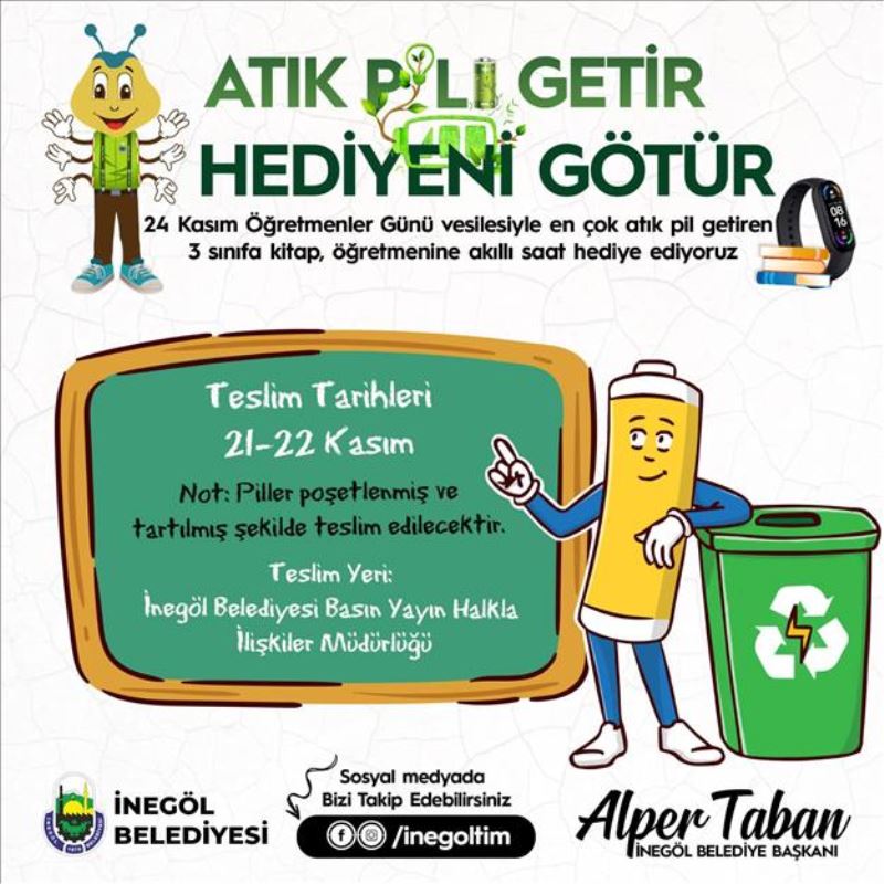 Bu Yıl Öğretmenler Günü Hediyesi İnegöl Belediyesi’nden