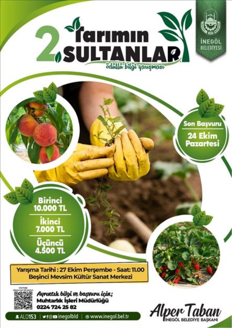 Tarımın Sultanları Yarışması Ertelendi, Başvuru Süreci Uzatıldı