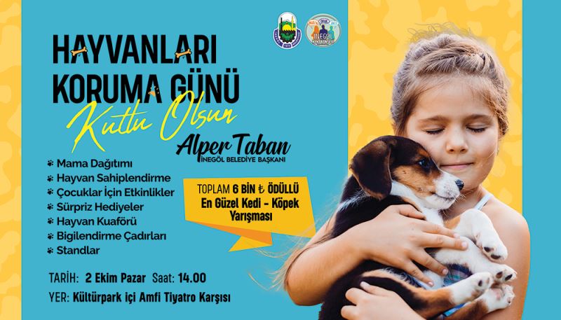 İnegöl’de Hayvanları Koruma Günü Etkinliği