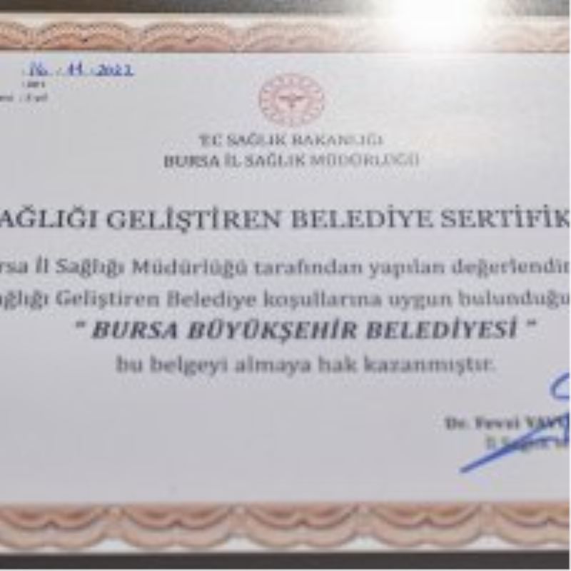 Sağlığı geliştiren ilk Büyükşehir, Bursa oldu