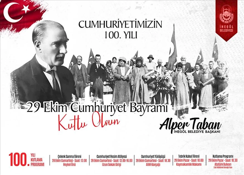 Cumhuriyetin 100. Yılı İnegöl’de Coşkuyla Kutlanacak