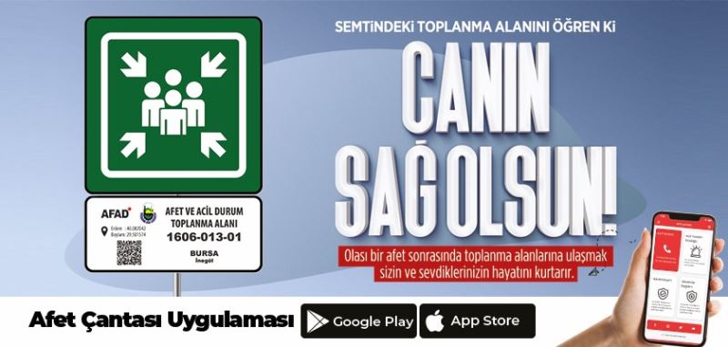İnegöl’ün Acil Toplanma Alanları Afet Çantası Uygulamasında