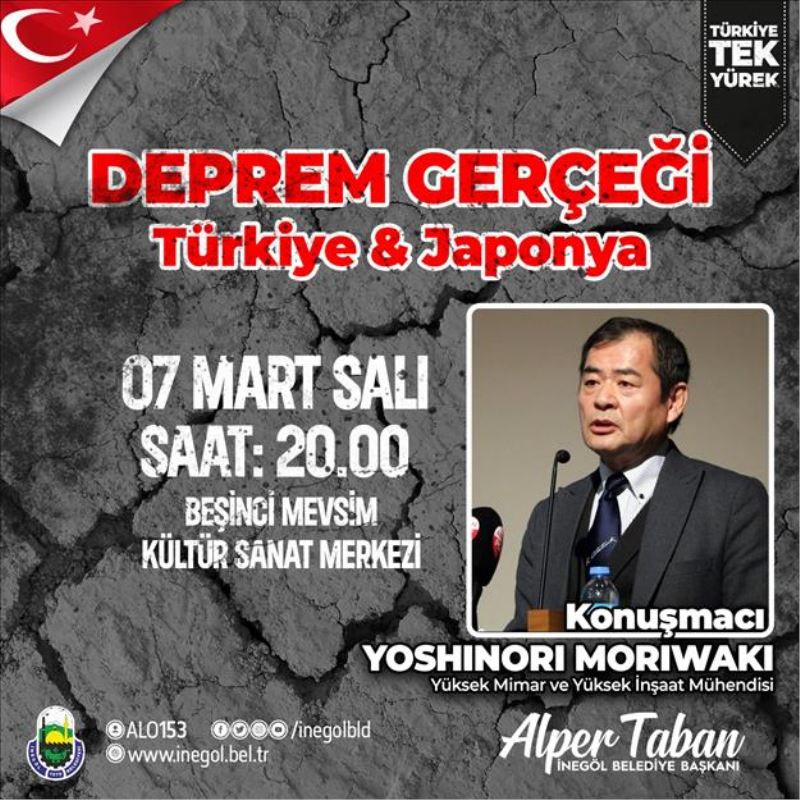 Japon Yüksek Mimar “Deprem Gerçeği” Semineri İçin İnegöl’e Geliyor
