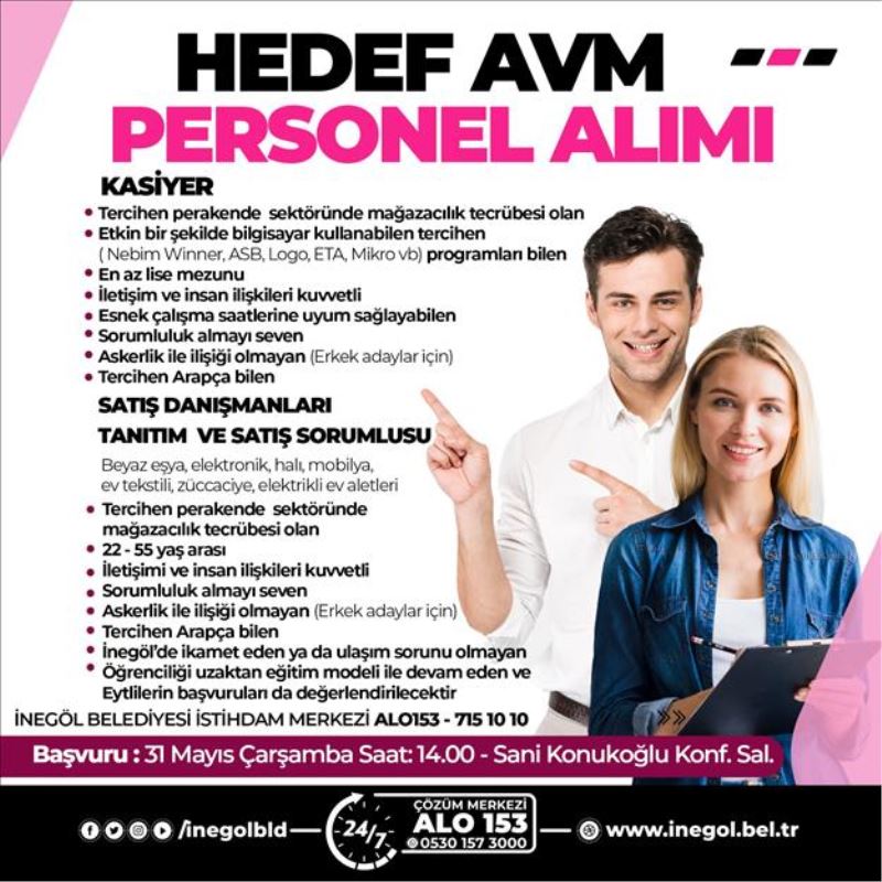 İnegöl’de Hizmete Başlayacak Mağaza Personeller İstihdam Edecek