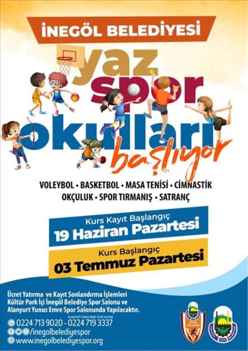 Yaz Spor Okulları Kayıtları Başlıyor