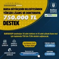Yüksek lisans ve doktoraya 750 bin TL’lik destek
