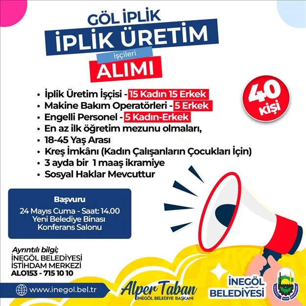 Göliplik Fabrikası 40 Personel Alacak
