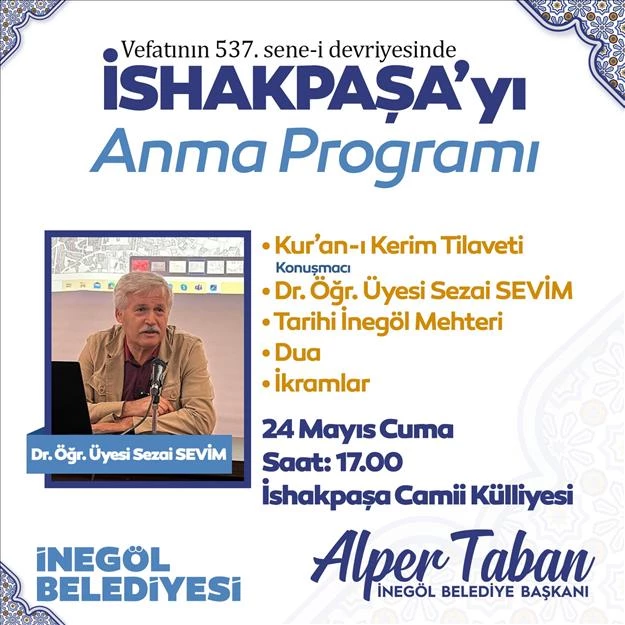 Başkan Taban’dan İshakpaşa’yı Anma Programına Davet